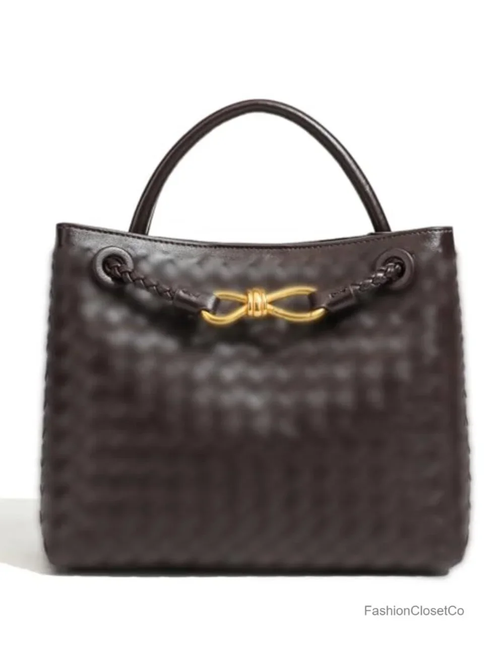 Large Hobo Bag Handwoven Vegan Leather Shoulder Crossbody Tote